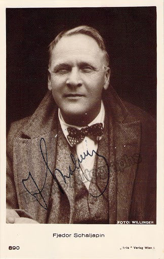 Chaliapin, Feodor - Signed photo postcard