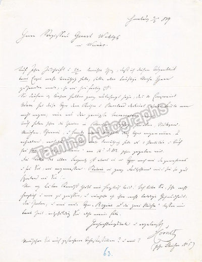 Cornet, Julius - Autograph Letter Signed 1839