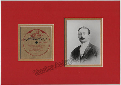 De Gogorza, Emilio Eduardo - Signed Record Label + Photo