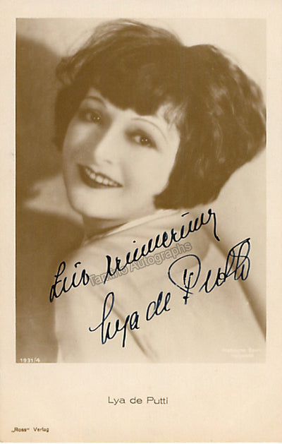 De Putti, Lya - Signed Photo Postcard