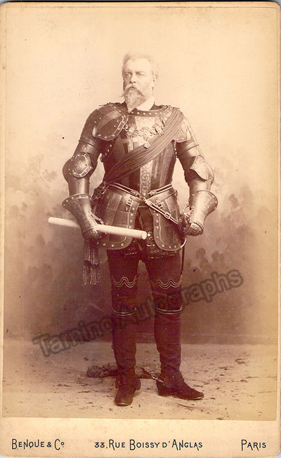 De Reszke, Edouard - Large Cabinet Photo in Patrie!