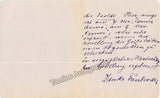 Fassbender, Zdenka - Signed Letter 1905