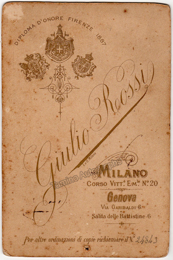 autograph gomes antonio carlos signed cabinet photo 1891 2