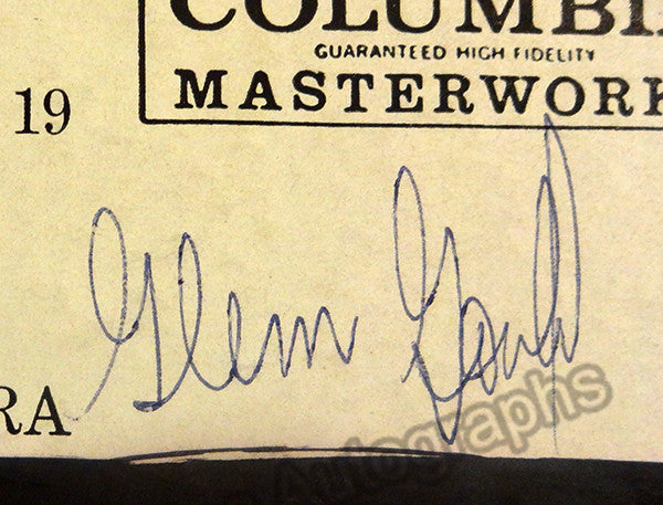 autograph gould glenn signed lp record with photo 2