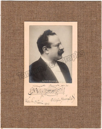 Grunfeld, Alfred - Signed Photo 1904