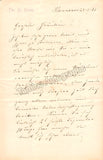 Gunz, Gustav - Autograph Letter Signed 1882