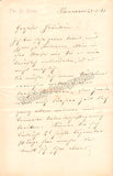Gunz, Gustav - Autograph Letter Signed 1882