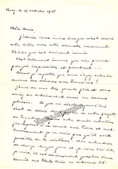 Haskill, Clara - Lot of 3 Autograph Letters Signed