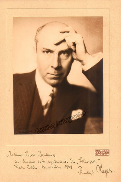 Heger, Robert - Large Photograph Signed 1929