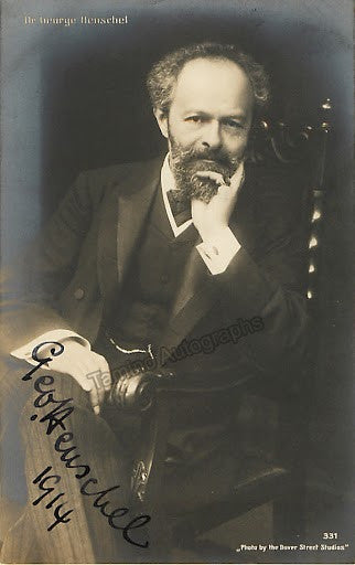autograph henschel georg signed photo postcard 1