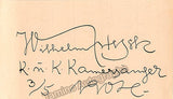 Hesch, Wilhelm - Signed Card