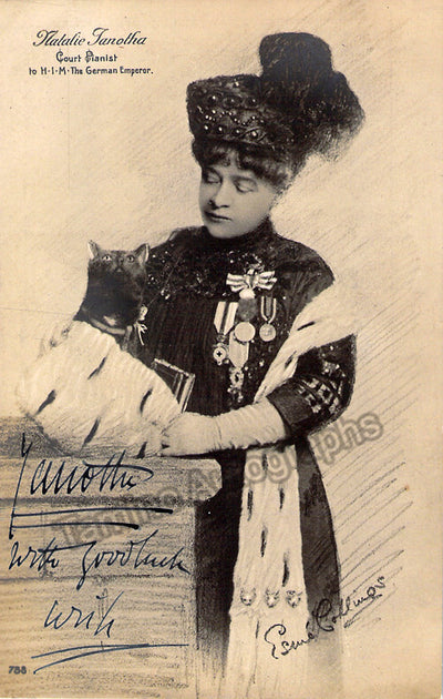 Janotha, Natalie - Signed Photo Postcard