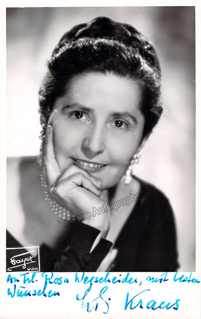 Kraus, Lili - Signed Photograph