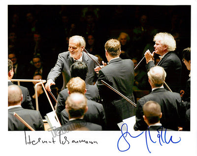 Lachenmann, Helmut - Rattle, Simon - Double Signed Photo