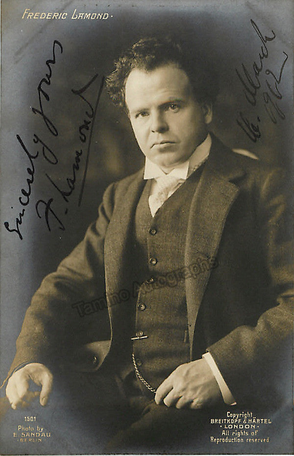 autograph lamond frederic signed photo 1912 1