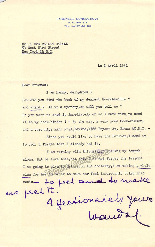 autograph landowska wanda lot of 12 typed letters signed 4