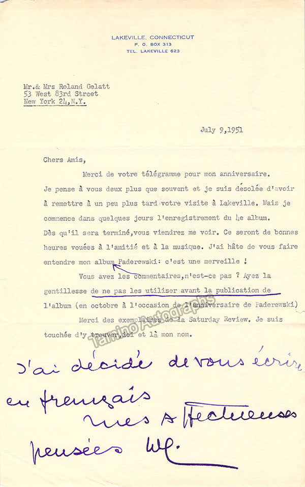 autograph landowska wanda lot of 12 typed letters signed 6