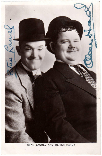 Laurel, Stan - Hardy, Oliver - Double Signed Photo!