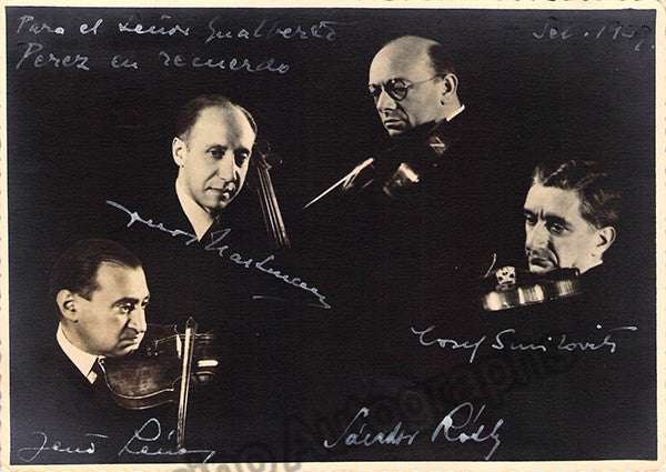 autograph lener string quartet signed photo 1939 1