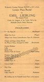 Liebling, Emil - Lot of 2 Autograph Letters Signed + Programs