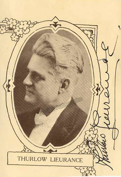 Lieurance, Thurlow - Signed Clip with Photo c. 1930