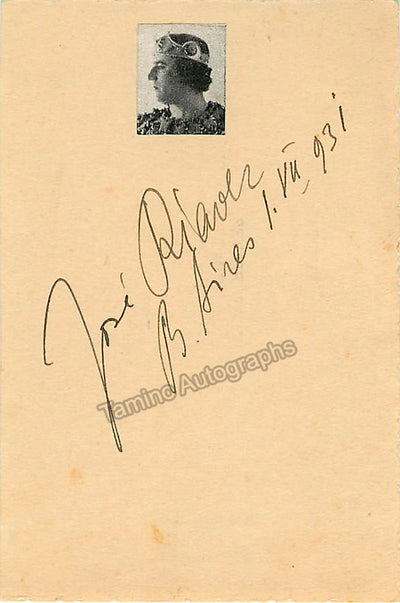 Riavez, Jose - Signed Album Page