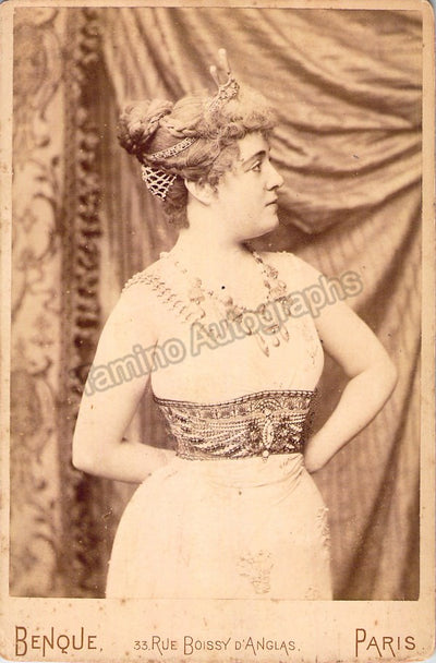 Sanderson, Sibyl - Cabinet Photo in Thais World Premiere, Paris 1894