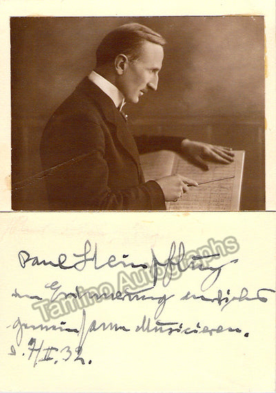 Scheinpflug, Paul - Signed Photo 1932
