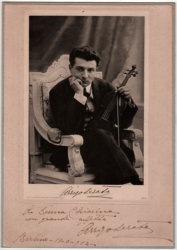 autograph serato arrigo extra large signed photo 1912 1