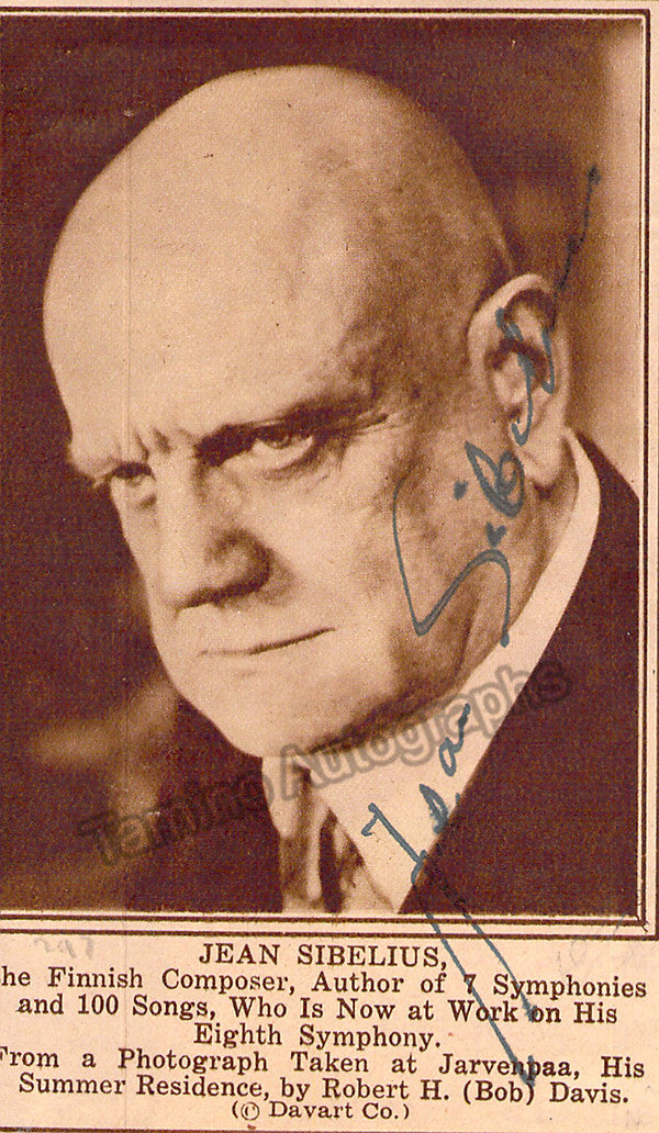 Sibelius, Jean - Signed Photo