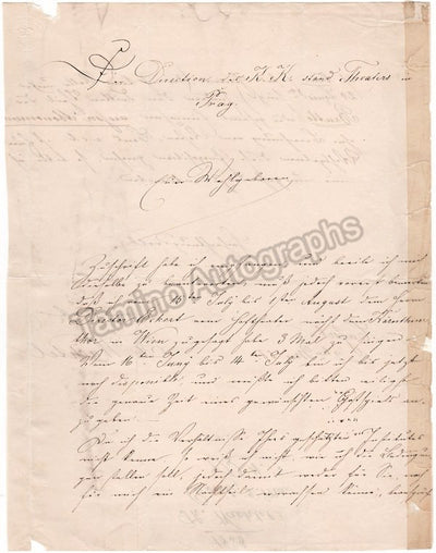 Wachtel, Theodor - Autograph Letter Signed 1858