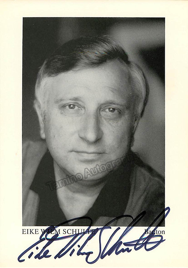 WILM SCHULTE, Eike Signed Photo Genuine Signed Tamino