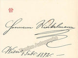 Winkelmann, Hermann - Signed Card 1892