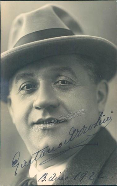 Azzolini, Gaetano - Signed photo postcard