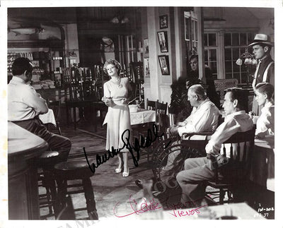 Bacall, Lauren - Trevor, Claire - Double Signed Photo in "Key Largo"