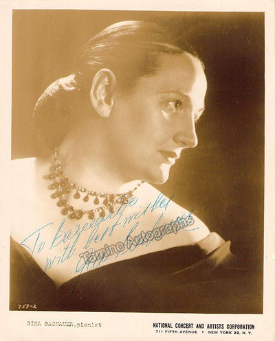 Bachauer, Gina - Signed Photo