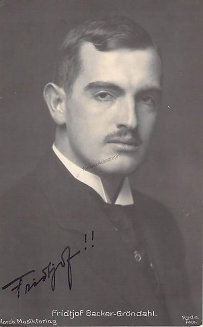 Backer-Grondahl, Fridtjof - Signed Photograph