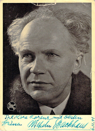 Backhaus, Wilhelm - Signed Photo