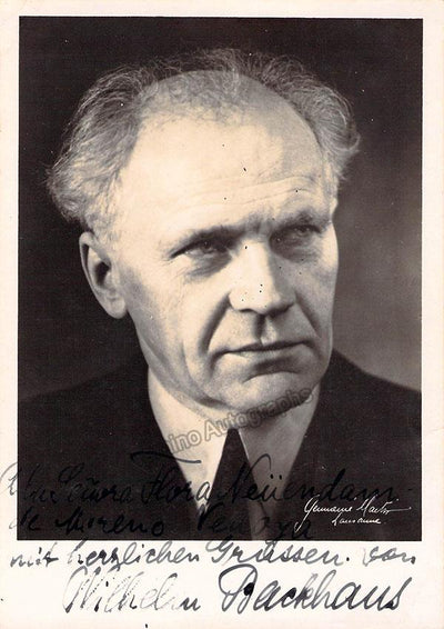 Backhaus, Wilhelm - Signed Photograph 1947