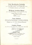 Backhaus, Wilhelm - Vienna Recital Concert Program 1948