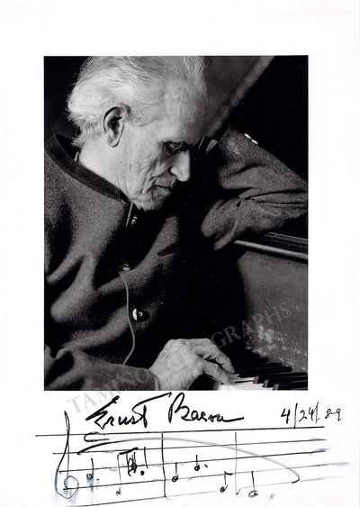 Bacon, Ernst - Signed Photo 1989