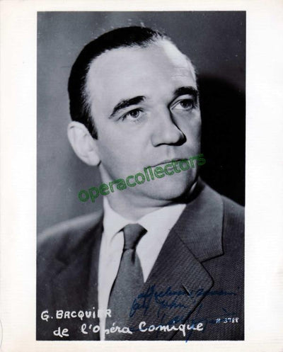 Bacquier, Gabriel - signed photo as himself