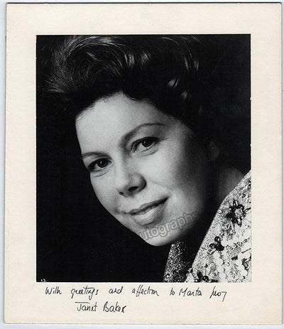 BAKER, Janet (Various Autographs)