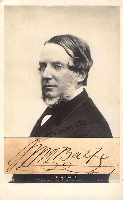 Balfe, Michael William - Signature Cut on Photo Postcard