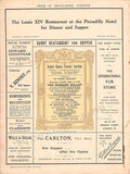 Ballet Russe - Program with Karsavina & Nijinski London 1911
