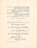Ballet Russe - Program with Karsavina & Nijinski London 1911 + Pagliacci
