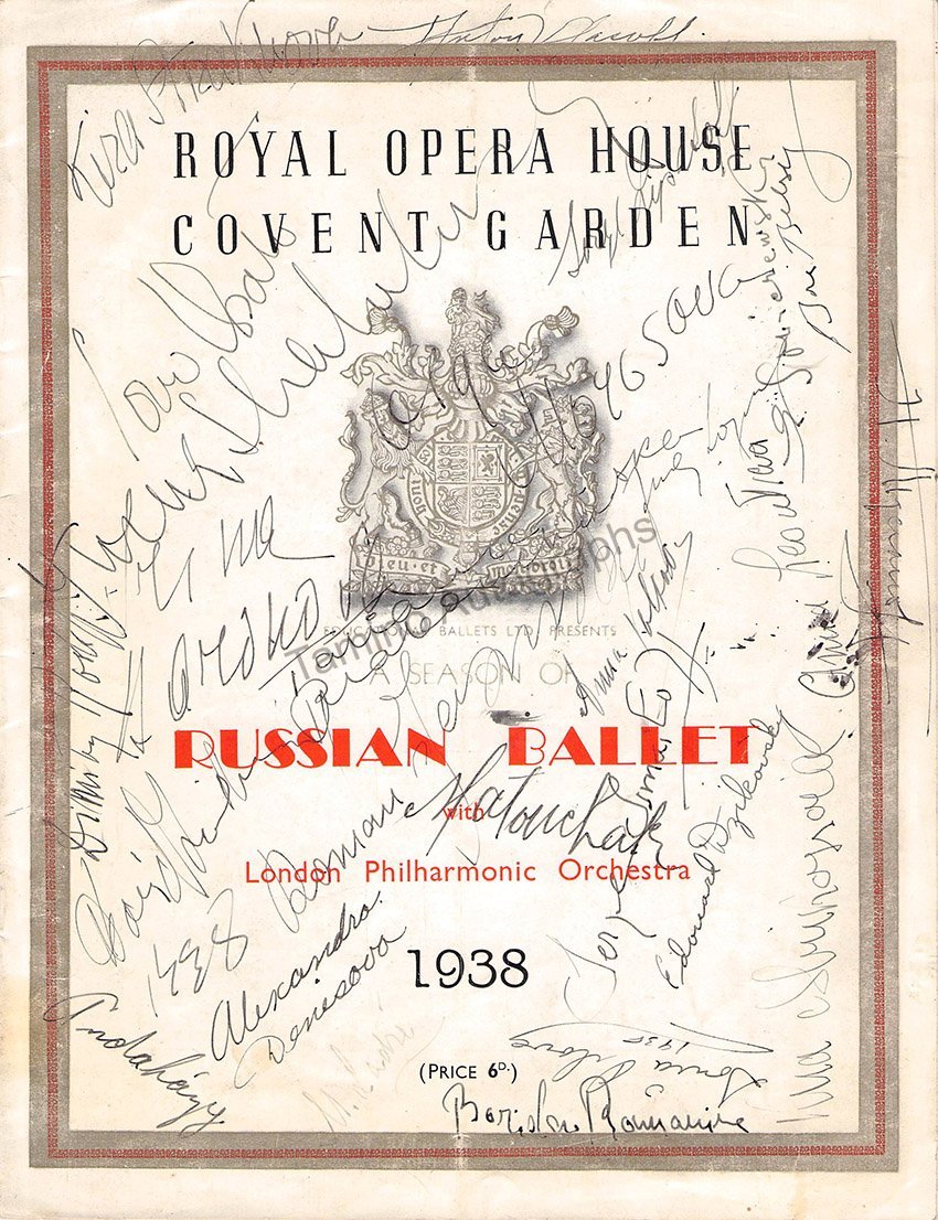 Ballet Russe - Royal Opera House Program Signed 1938 – Tamino