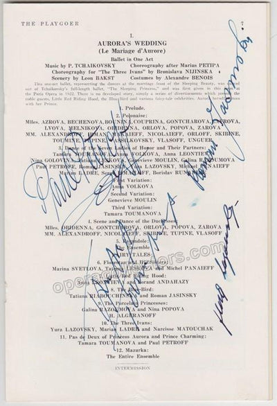 Ballet Russe - Signed program 1941