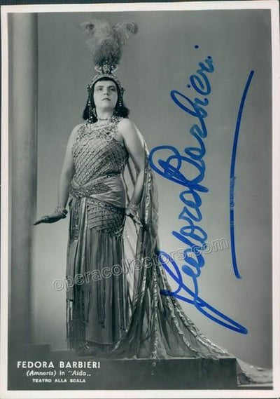 Barbieri, Fedora - Signed photo in Aida