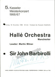 Barbirolli, John - Signed Program Kassel, Germany 1966